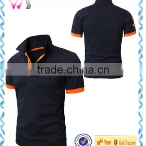 2016 Mens 100% Cotton Short Sleeve High Quality Polo Shirts Wholesale thumbnail-1