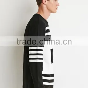 Wholesale Striped Box Print Sweatshirt Custom Design Men's Crew Neck Sweatshirt thumbnail-4