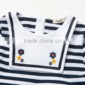 Long Sleeve Stripe Tulle Girls Skirt Wholesale Baby Dress thumbnail-4