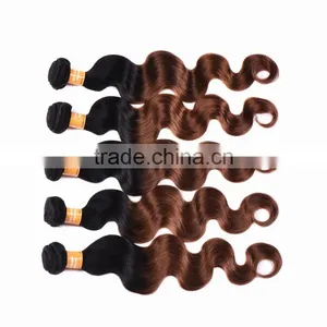 Black Rose Indian Human Hair Weaves Wavy 1B/30# Body Wave Indian Ombre Hair Extension thumbnail-2