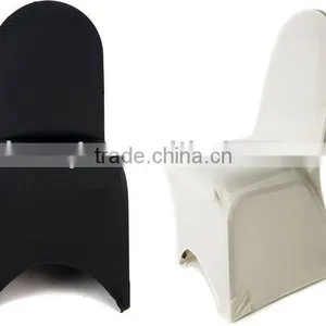 White Spandex Chair Cover Black Lycra Chair Cover Stretch Wedding Seat Cover thumbnail-1