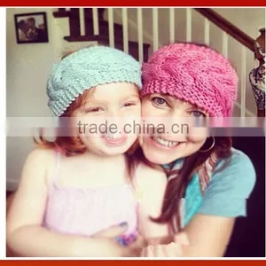 Knit Flower Headband With Multiple Colors Knit Head Warp Headband With Flower Women Knit Flower Headbands thumbnail-1