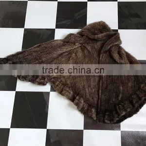 SJ467 2017 Newest Winter High Quality Cape Cape Mink Fur Coat Poncho for Women thumbnail-5