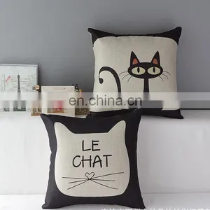 2016 Wholesale Home Decor Throw Pillow Cushion Cover Cat Cartoon Pillow thumbnail-1