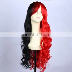 Wholesale Rad Black Mix Cosplay Curly Synthetic Wig thumbnail-1