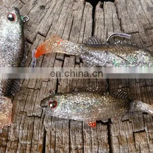 SOFT PLASTIC ANGRY FISH RIGGED MINNOW LURE thumbnail-1