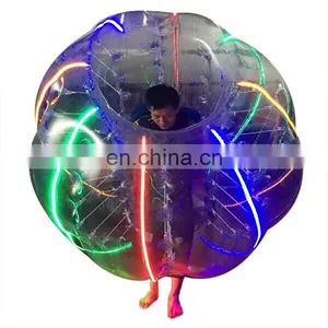 HI Competitive 0.8mm PVC Dia 1.5m Led Light Inflatable Body Adult Bumper Ball for Sale thumbnail-1