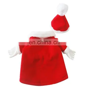 Wholesale Christmas Costume Clothes Santa Claus Suit + 1* Santa Claus Cap Christmas Hat for Dog Cat Pet thumbnail-3