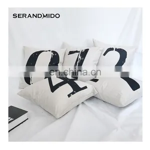 Cute Words Square 100% Polyester Custom Extra Large Linen Cushion Covers thumbnail-3