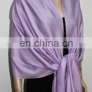 Solid Pashmina Scarf With Silk and Wool (JDS-043_26#) thumbnail-1
