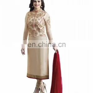 2017 Ladies Party Wear Salwar Kameez / Semi-Stitched Koti Style Salwar Suits 2017(salwar Kameez Suits) thumbnail-1
