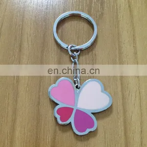 Gifts Metal Four Leaf Clover Epoxy Dripping Keychain, Key Ring thumbnail-1