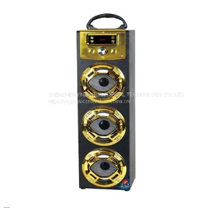 Wooden Portable Bluetooth Speaker With Karaoke FM Function thumbnail-1