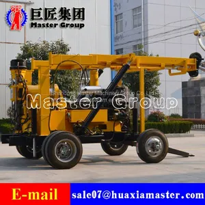 XYX-3 Wheeled Hydraulic Core Drilling Rig Wheels Portable Drilling Machine thumbnail-1