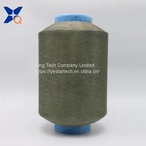 Copper Plated CuS Nylon 6 DTY Conductive Filaments 40D/12F Anti-Static Yarn for Anti Bacteria Textiles Fabrics-XT11854 thumbnail-1