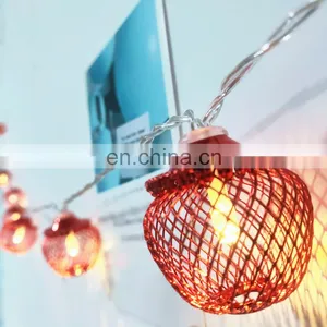 10L Led Iron Mesh Ball String Ceiling Light Christmas Parti Wedding Decoration Holiday Lighting Wall Lights Indoor Diwali Decor thumbnail-2