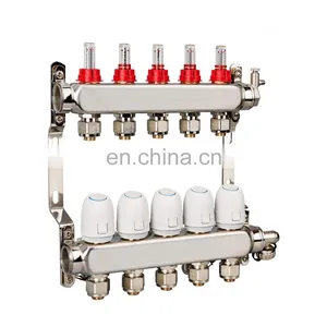 PEX Stainless Steel Radiant Manifold Water Mixing Control Center for Floor Heating Heat System thumbnail-1