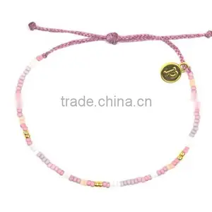 Mix Color Glass Seed Bead Woven Bracelet Metal Beads Bracelet for Men thumbnail-4