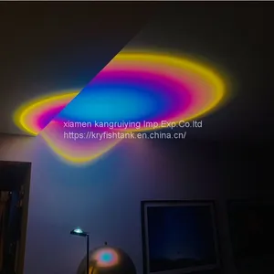 Background Light Modern LED Floor Lamp Rainbow Sunsets Projection Decoration Standing Light thumbnail-1
