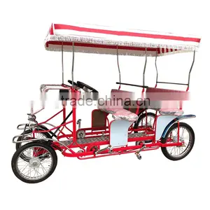 Multi-color 4 Wheel Pedal Surrey Bicycle thumbnail-6