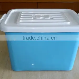 55L Plastic Storage Box With Wheels, Lid and Handle, Storage Bin thumbnail-1