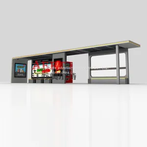 Campus Heating Seat Bus Stop Sign Antique Bus Stop Sign Light Box Customization thumbnail-1