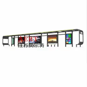 Outdoor Vending Machine Shelter Intelligent Bus Shelter Platform Advertising Light Box Company thumbnail-3