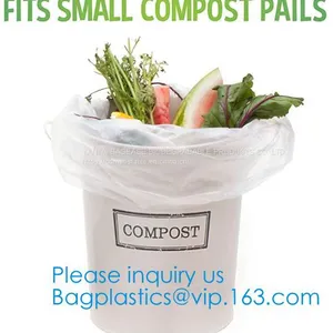 Jumbo Carrier Bags, Gallon Biodegradable and Compostable Kitchen Trash Bag,Eco Friendly Biodegradable Packaging Bags 100% Compostable Plasti thumbnail-2