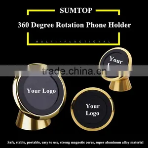 Magnet 360 Rotating Magnetic Funny Cell Phone Holder for Desk Magnetic Car Mount Stainless Steel Metal Stand Cell Phone Holder thumbnail-1