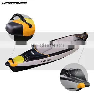 Hot Selling Black Drop Stitch Kayak Inflatable Fishing Kayak Durable Rowing Boats for Surfing Cruising thumbnail-1