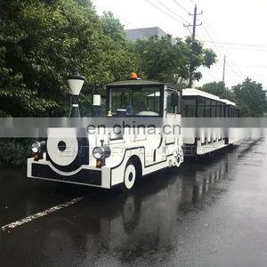 Large Battery Trackless Train Tourist Park Sightseeing Trains Amusement Equipment Trackless Train thumbnail-1