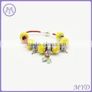 European Style Leather Charm Beaedd Bracelet thumbnail-3
