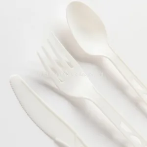 Food Grade CPLA Disposable Knife Spoon Fork Biodegradable Cutlery And Set (400/Case) thumbnail-3