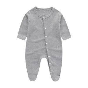 Newborn Baby Romper Onesie Jumpsuit Feet Wrap Long Sleeves Baby Climb Clothes Children's Pajama Cotton thumbnail-5