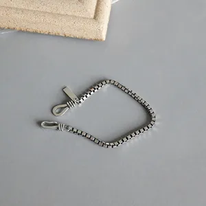 New 925 Sterling Silver Simple Style Bracelet Charm Geometric Shape Woman Bracelet Birthday Gift Exquisite Accessories Jewelry thumbnail-1
