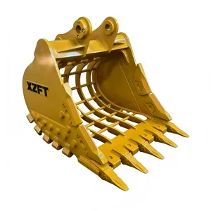 Wholesale Excavator Skeleton Sieve Bucket 20 Ton Soil Rock Separation Bucket Custom OEM Steel thumbnail-3