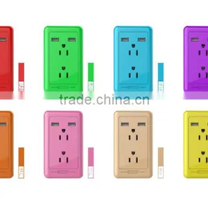 FCC Listed Over Voltage/current Protection IC 3 Pin Double Socket/US Power Socket/3 Pin America Female Socket thumbnail-5