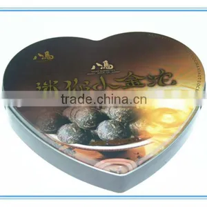 Food Grade Heart Chocolate Tin Box With CYKM Printing thumbnail-1