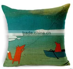 Fox Printed High Quality Canvas Pillow Covers Wholesale thumbnail-2