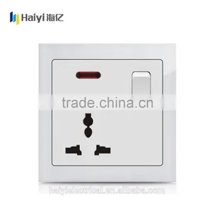 UK 13A Socket White Glass CE BS Approved UK Standard Electrical Wall Socket thumbnail-3
