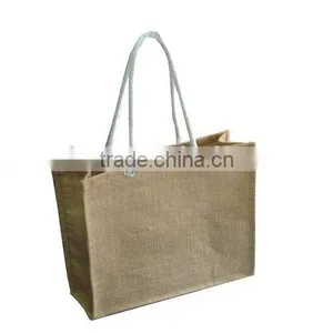 Rope Handle Jute Shopping Bag/ Gunny Bag/ Burlap Bag thumbnail-1