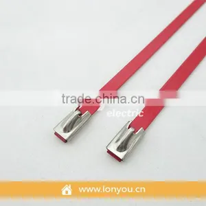 Coated Ball-Lock Stainless Steel Cable Ties 7.9MM Wide thumbnail-2
