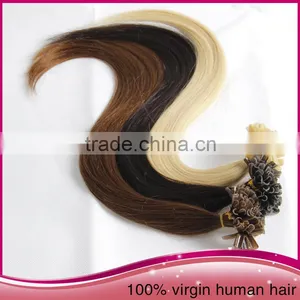 2016 New Arrival Colorful Nail Hair Factory Wholesale U-tip Hair Weave Extension thumbnail-4