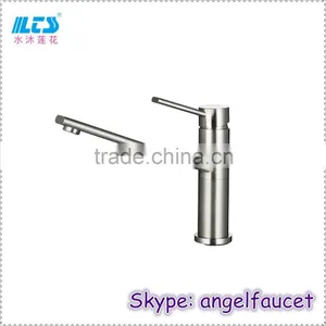 Brush Nickel Rotatable Long Neck Kitchen Faucet On Sale In Stock thumbnail-1