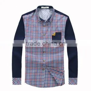 American Design Turn-down Collar Men Check Shirt thumbnail-3