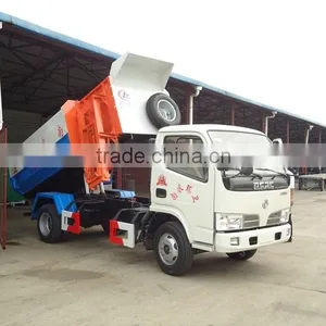 4t Garbage Truck,4 Ton Bucket Side Lifter Garbage Truck, 5 m3 Hydrailic Lifter Garbage Truck thumbnail-1