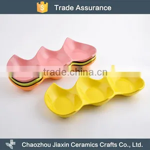 AB Grade Durable Colorful Ceramic Snack Serving Dish for Buffet thumbnail-1