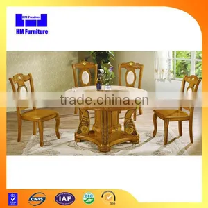 High End Round Rotatable Marble Dining Table Quality Choice thumbnail-1