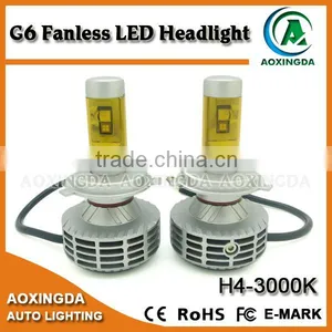 H4 Led Headlight 2015 New Design 12-24V G6 Fanless LED Headlight Bulb With 5 Colors Available thumbnail-5