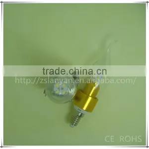 E12 4W Aluminum Alloy LED Candles Light Bulb With CE ROHS GS SAA thumbnail-3